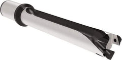 Allied Machine and Engineering - Series 29, 29 to 31.99mm Diam, 32mm Diam Straight Shank with Flange, Straight Flute Spade Drill - 223.9mm Max Depth, 327.6mm OAL, Standard Length, Through Coolant - Americas Industrial Supply