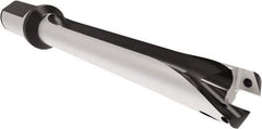 Allied Machine and Engineering - Series 26, 26 to 28.99mm Diam, 32mm Diam Straight Shank with Flange, Straight Flute Spade Drill - 202.9mm Max Depth, 307.4mm OAL, Standard Length, Through Coolant - Americas Industrial Supply