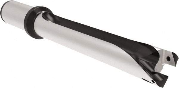 Allied Machine and Engineering - Series 24, 24 to 25.99mm Diam, 25mm Diam Straight Shank with Flange, Straight Flute Spade Drill - 259.9mm Max Depth, 354.7mm OAL, Long Length, Through Coolant - Americas Industrial Supply