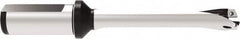 Allied Machine and Engineering - Series 18, 18 to 19.99mm Diam, 25mm Diam Straight Shank with Flange, Straight Flute Spade Drill - 99.9mm Max Depth, 192.8mm OAL, Standard Length, Through Coolant - Americas Industrial Supply