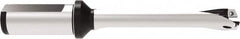 Allied Machine and Engineering - Series 18, 18 to 19.99mm Diam, 1" Diam Straight Shank with Flange, Straight Flute Spade Drill - 3-15/16" Max Depth, 7.665" OAL, Standard Length, Through Coolant - Americas Industrial Supply