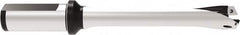 Allied Machine and Engineering - Series 22, 22 to 23.99mm Diam, 1" Diam Straight Shank with Flange, Straight Flute Spade Drill - 2-77/93" Max Depth, 6.5417" OAL, Standard Length, Through Coolant - Americas Industrial Supply