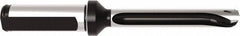 Allied Machine and Engineering - Series 11, 11 to 11.99mm Diam, 5/8" Diam Straight Shank with Flange, Straight Flute Spade Drill - 2-23/64" Max Depth, 5-11/32" OAL, Standard Length, Through Coolant - Americas Industrial Supply