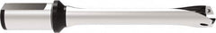 Allied Machine and Engineering - Series 26, 26 to 28.99mm Diam, 32mm Diam Straight Shank with Flange, Straight Flute Spade Drill - 145mm Max Depth, 249.4mm OAL, Standard Length, Through Coolant - Americas Industrial Supply