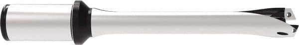 Allied Machine and Engineering - Series 26, 26 to 28.99mm Diam, 1-1/4" Diam Straight Shank with Flange, Straight Flute Spade Drill - 5-23/32" Max Depth, 9.7368" OAL, Standard Length, Through Coolant - Americas Industrial Supply