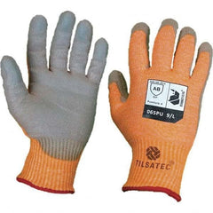 Tilsatec - Size M (8), ANSI Cut Lvl A8, Puncture Lvl 4, Abrasion Lvl 4, Polyurethane Coated Cut & Puncture Resistant Gloves - Americas Industrial Supply