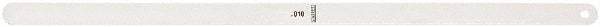 Starrett - Feeler Gages   Thickness (Decimal Inch): 0.0100    Leaf Length (Inch): 12 - Americas Industrial Supply