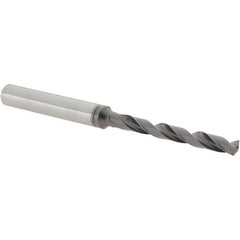 Iscar - 4mm 140° Solid Carbide Jobber Drill - TiAlN Finish, Right Hand Cut, Spiral Flute, Straight Shank, 74mm OAL, Standard Point - Americas Industrial Supply