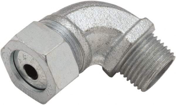 Hubbell-Raco - 1/2" Trade, Malleable Iron Angled Liquidtight Conduit Connector - Americas Industrial Supply