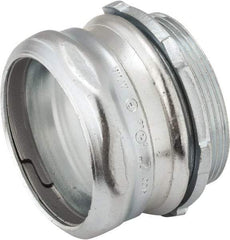 Hubbell-Raco - 1-1/2" Trade, Steel Compression Straight EMT Conduit Connector - Americas Industrial Supply