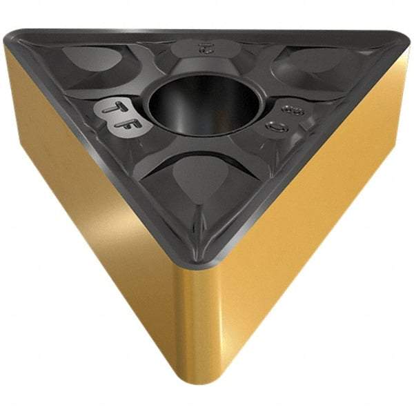 Iscar - TNMG332 TF Grade IC830 Carbide Turning Insert - TiAlN/AlTiN/TiN Finish, 60° Triangle, 9.52mm Inscr Circle, 4.76mm Thick, 0.8mm Corner Radius - Americas Industrial Supply
