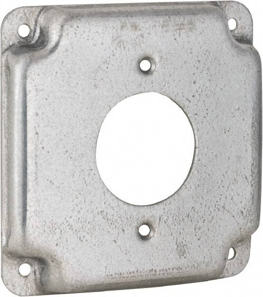 Hubbell-Raco - Electrical Outlet Box Steel Cover - Includes Mounting Hardware - Americas Industrial Supply