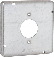 Hubbell-Raco - Electrical Outlet Box Steel Cover - Includes Mounting Hardware - Americas Industrial Supply