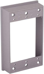 Hubbell-Raco - 1 Gang, 1" Knockouts, Aluminum Rectangle Device Box - 4-23/32" Overall Height x 1.031" Overall Depth, Weather Resistant - Americas Industrial Supply