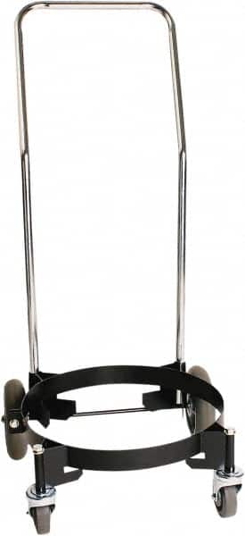Guardair - 130 Lb Load Capacity, 30 Gal Drum Dolly - 22.13" Wide x 35-22/25" High, 4 Steel Wheels - Americas Industrial Supply