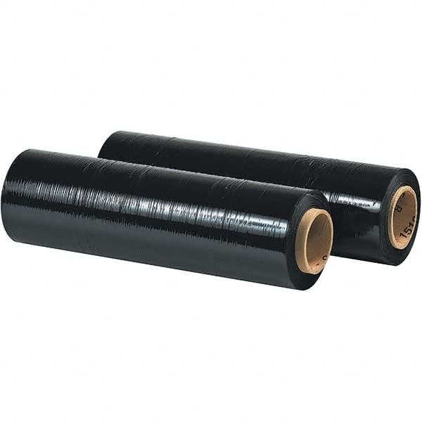 Made in USA - 15" x 1,500' 80 Gauge Black Blown Hand Stretch Film - Americas Industrial Supply