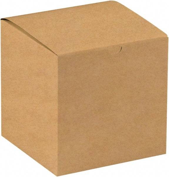 Made in USA - 6" Wide x 6" Long x 6" High Square Chipboard Box - 1 Wall, Kraft (Color) - Americas Industrial Supply