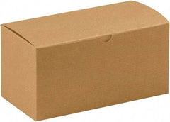 Made in USA - 4-1/2" Wide x 9" Long x 4-1/2" High Rectangle Chipboard Box - 1 Wall, Kraft (Color) - Americas Industrial Supply