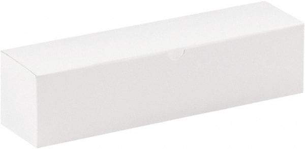 Made in USA - 3" Wide x 12" Long x 3" High Rectangle Chipboard Box - 1 Wall, White - Americas Industrial Supply