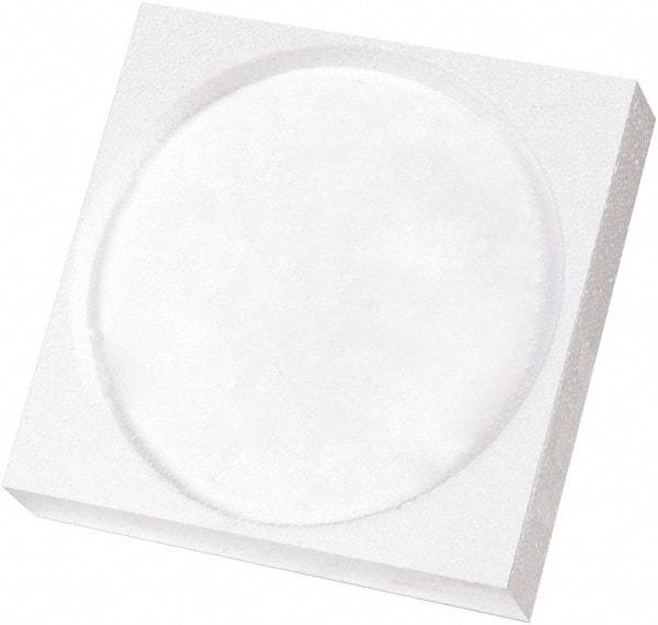 Made in USA - 5" Long x 5" Wide x 1-1/8" High x 1-1/4" Thick Polyethylene Foam - White, Case - Americas Industrial Supply