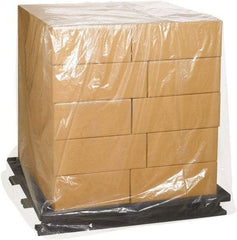 Made in USA - 40" Long x 48" Wide x 100" High Pallet Cover - Clear, Case, 100 Piece - Americas Industrial Supply