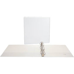 Universal One - 375 Sheet Capacity, 8-1/2 x 11", View Ring Binder - Polypropylene, White - Americas Industrial Supply