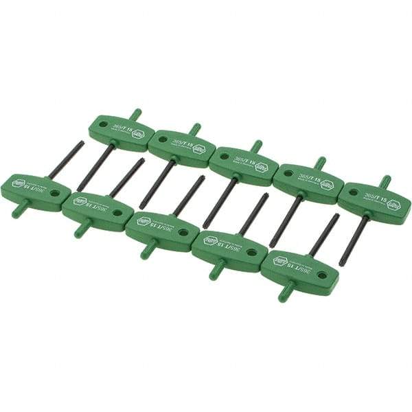 Wiha - T15 Torx Key - Wing Handle, 45mm Length Under Head, 3.1" OAL - Americas Industrial Supply