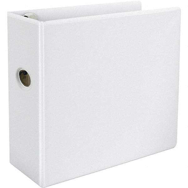 Universal One - 1,050 Sheet Capacity, 8-1/2 x 11", View Ring Binder - Polypropylene, White - Americas Industrial Supply