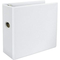 Universal One - 1,050 Sheet Capacity, 8-1/2 x 11", View Ring Binder - Polypropylene, White - Americas Industrial Supply