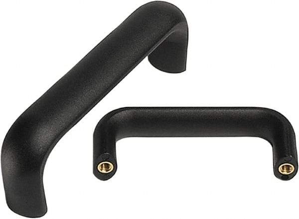 Electro Hardware - 3.39" Between Centers M8 Hole, Polyamide External Pull Handle - 0.79" Handle Width, 1.57" Handle Height, 3.88" OAL, Plastic Finish - Americas Industrial Supply