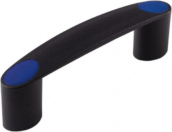 Electro Hardware - 5.2" Between Centers M6 Hole, Polyamide External Pull Handle - 1.14" Handle Width, 1.34" Handle Height, 6.42" OAL, Plastic Finish - Americas Industrial Supply