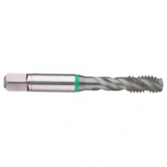 M24x3.0 6H 4-Flute Cobalt Green Ring Semi-Bottoming 40 degree Spiral Flute Tap-TiCN - Americas Industrial Supply