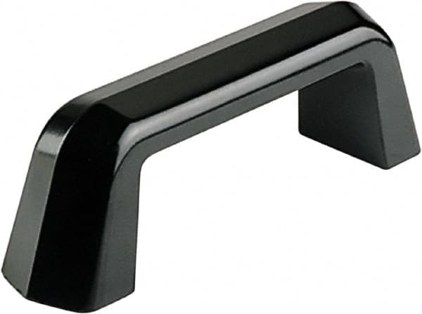 Electro Hardware - 5.16" Between Centers 5/16-18 Hole, Duroplast External Pull Handle - 0.79" Handle Width, 2.17" Handle Height, 6.5" OAL, Plastic Finish - Americas Industrial Supply