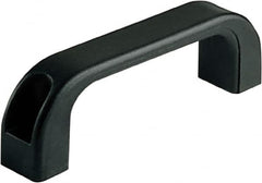 Electro Hardware - 9-1/4" Between Centers 0.41" Hole, Polyamide External Pull Handle - 0.98" Handle Width, 2.13" Handle Height, 10.24" OAL, Plastic Finish - Americas Industrial Supply