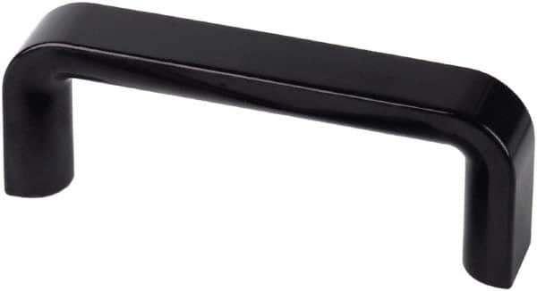 Electro Hardware - 5.2" Between Centers M8 Hole, Duroplast External Pull Handle - 0.94" Handle Width, 2.13" Handle Height, 5.83" OAL, Plastic Finish - Americas Industrial Supply