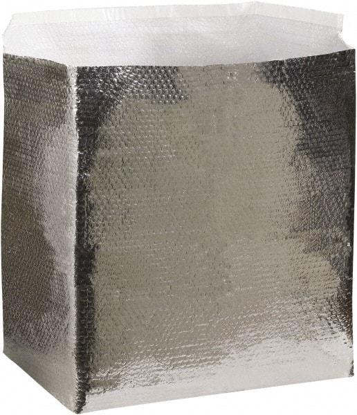 Made in USA - 18" Long x 12" Wide x 12" High x 3/16" Thick Box Liner - Silver, Case - Americas Industrial Supply