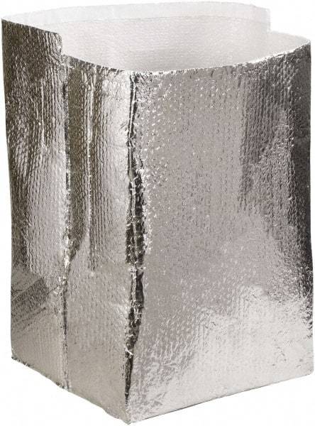 Made in USA - 16" Long x 16" Wide x 16" High x 3/16" Thick Box Liner - Silver, Case - Americas Industrial Supply