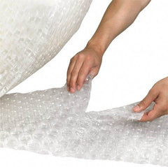 Made in USA - 250' Long x 48" Wide x 1/2" Thick, Bubble Roll - Clear, Perforated Every 12" - Americas Industrial Supply