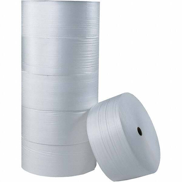 Made in USA - 250' Long x 6" Wide x 1/4" Thick, Foam Roll - White - Americas Industrial Supply