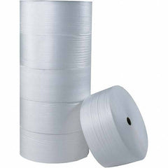 Made in USA - 250' Long x 6" Wide x 1/4" Thick, Foam Roll - White - Americas Industrial Supply