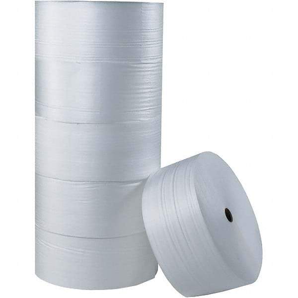 Made in USA - 750' Long x 18" Wide x 3/32" Thick, Foam Roll - White - Americas Industrial Supply
