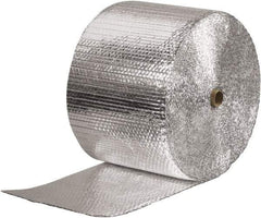 Made in USA - 125' Long x 12" Wide x 3/16" Thick, Bubble Roll - Silver - Americas Industrial Supply