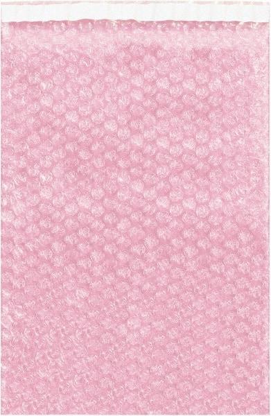 Value Collection - 4" Long x 3-1/2" Wide, Adhesive Flap Antistatic Bubble Pouch - Pink, Standard Grade - Americas Industrial Supply