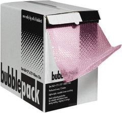 Made in USA - 2,100" Long x 24" Wide, Antistatic Bubble Roll - Pink, Standard Grade - Americas Industrial Supply