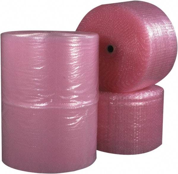 Made in USA - 9,000" Long x 24" Wide, Antistatic Bubble Roll - Pink, Standard Grade - Americas Industrial Supply