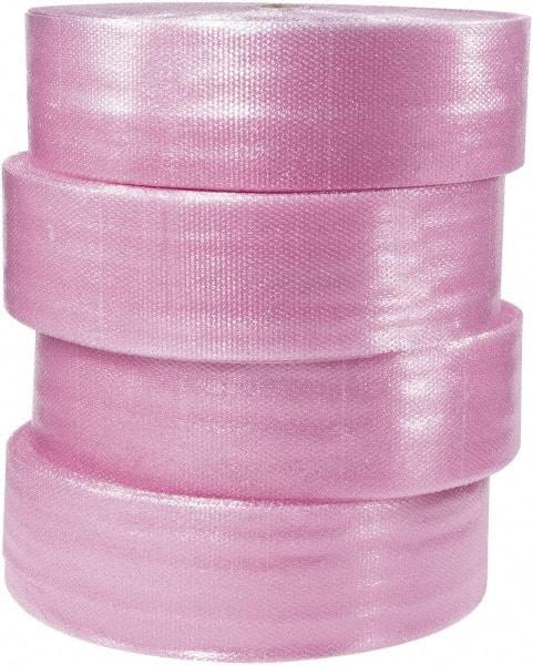 Made in USA - 9,000" Long x 24" Wide, Antistatic Bubble Roll - Pink, Standard Grade - Americas Industrial Supply