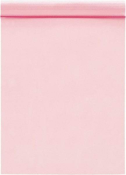 Value Collection - 10" Long x 8" Wide, 2 mil Thick, Self Seal Antistatic Poly Bag - Pink, Standard Grade - Americas Industrial Supply