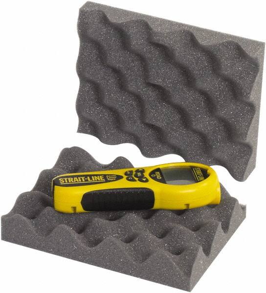 Made in USA - 6" Wide x 2" Thick, Convoluted Foam - Charcoal - Americas Industrial Supply