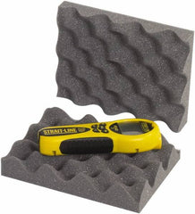 Made in USA - 6" Wide x 2" Thick, Convoluted Foam - Charcoal - Americas Industrial Supply