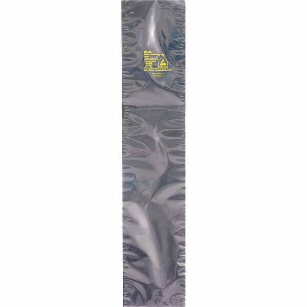 Made in USA - 24" Long x 8" Wide, 3.1 mil Thick, Open Top Static Shield Bag - Transparent, Metal-In, Standard Grade - Americas Industrial Supply